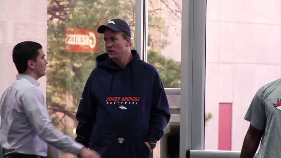 Peyton Manning at Denver Broncos headquarters. April 16, 2012. Courtesy: Denver Broncos