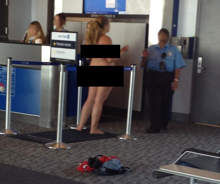 Woman strips on Concourse B at Denver International Airport - Photo provided to FOX31 Denver