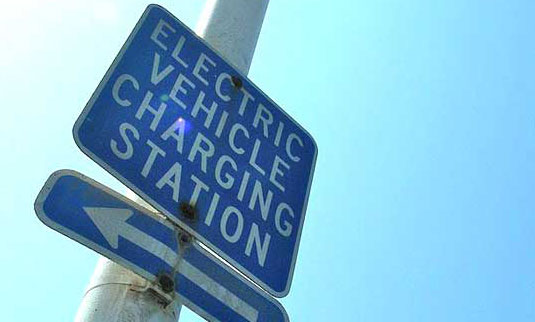 Electric Vehicle Charging Station sign. Photo: inhabitat.com