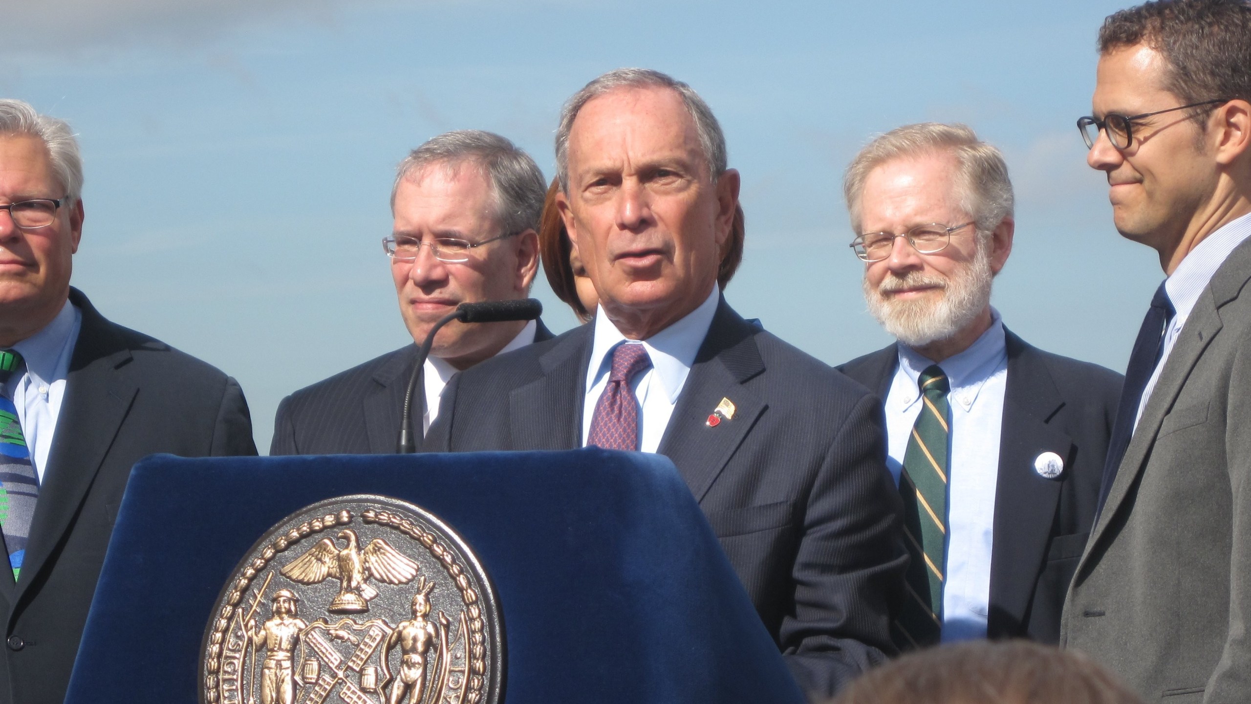 New York Mayor Michael Bloomberg speaks at a groundbreaking ceremony in 2012. (Credit: CNN)