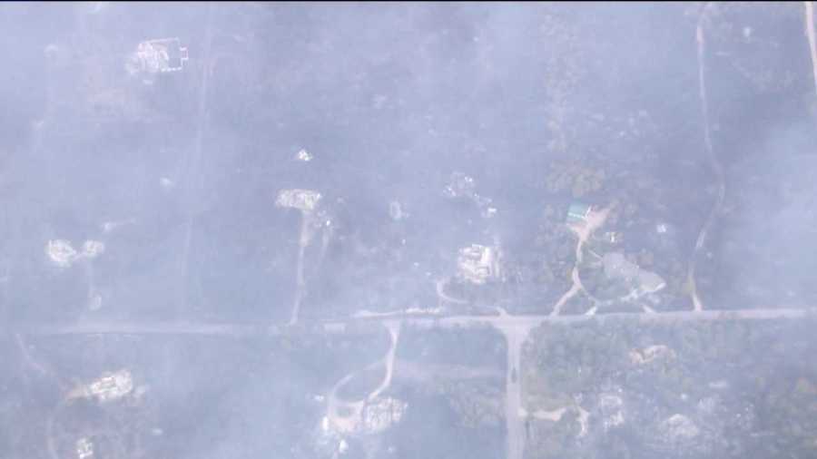 A few of the 360 homes destroyed by the Black Forest Fire, as seen on June 13, 2013.