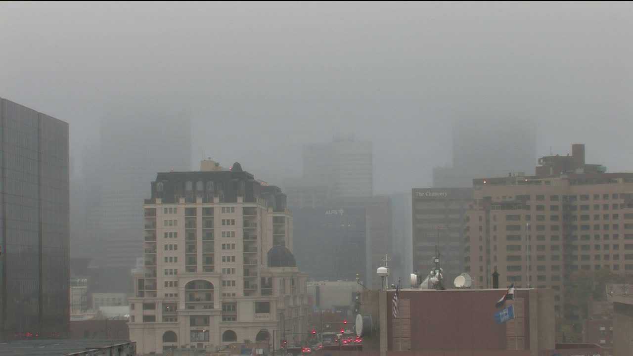 Fog over downtown Denver