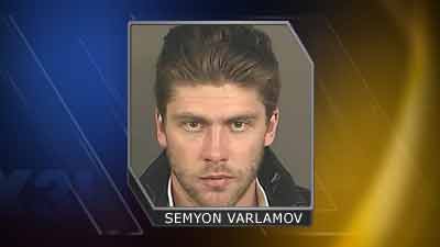 Semyon Varlamov mugshot. Denver Police Dept. photo