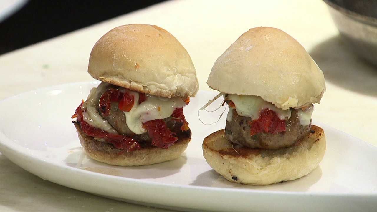 Meatball sliders by Executive Chef Elise Wiggins