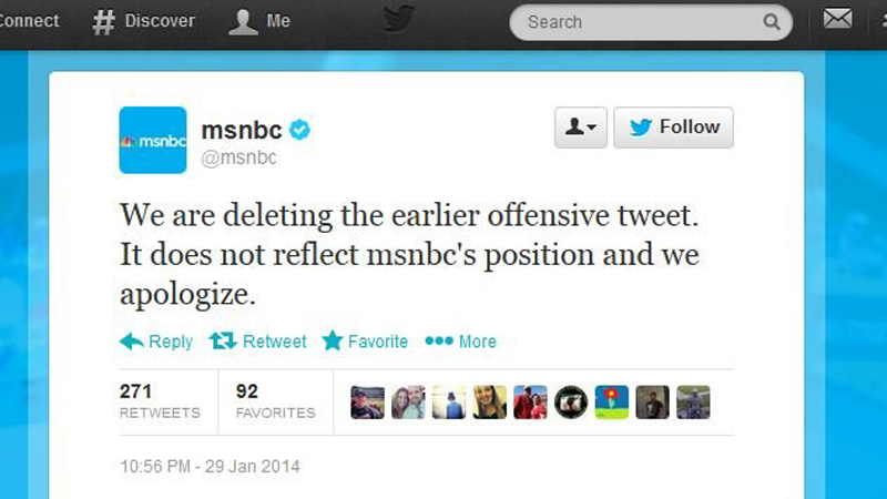 MSNBC apologizes for Cheerios tweet hitting 'right wing'