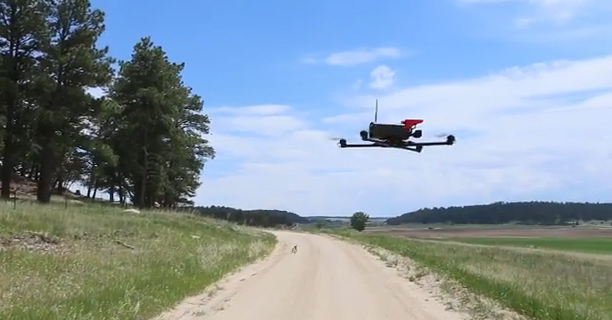 University of Colorado - Denver drone in flight. Photo courtesy: CU Denver