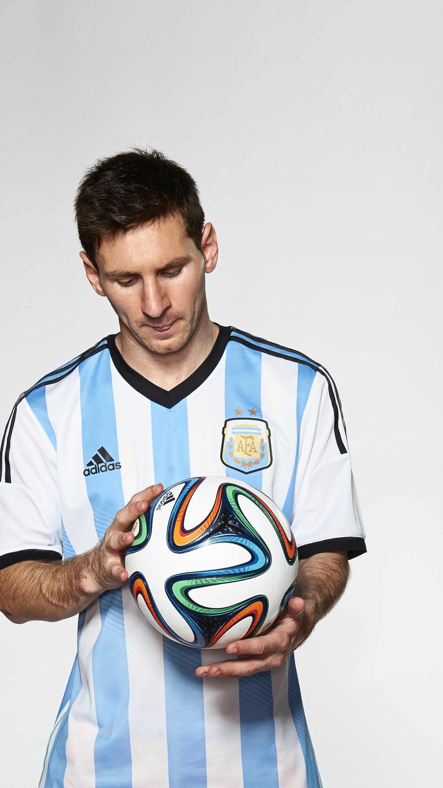 Meet the Brazuca -- the official World Cup match ball hoping not to score an own goal at Brazil 2014. Argentina hero Lionel Messi is pretty handy with the ball at his feet, and he was one of the players enlisted to test out the Brazuca for Adidas.