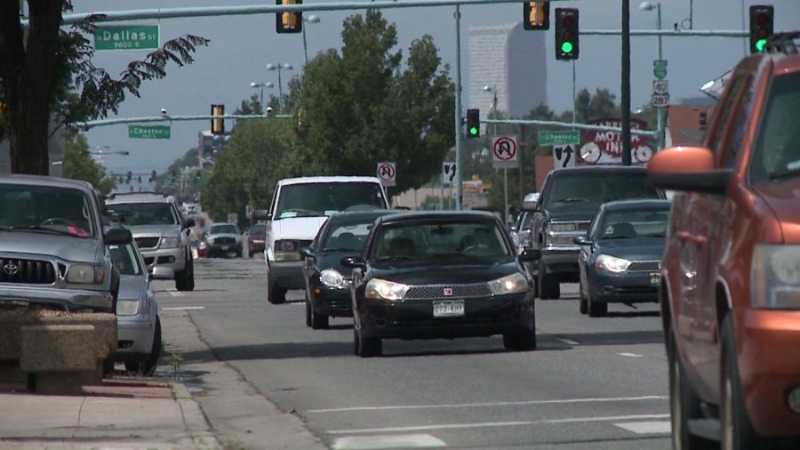 Colfax Avenue traffic in Denver