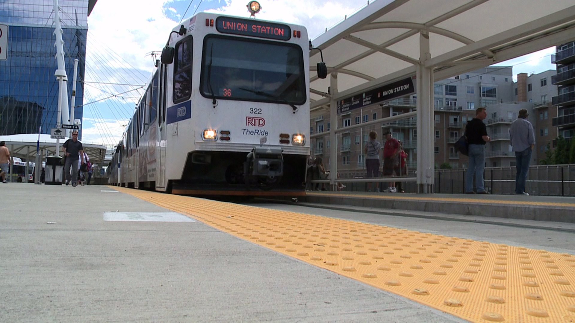 RTD light rail train in Denver