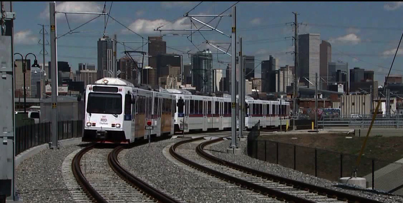 RTD light rail train in Denver