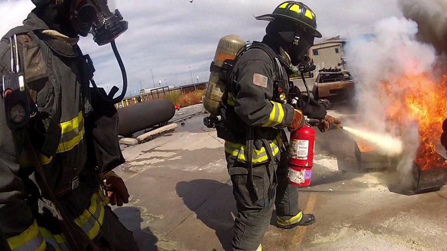 Firefighters undergo training at Denver Fire Academy