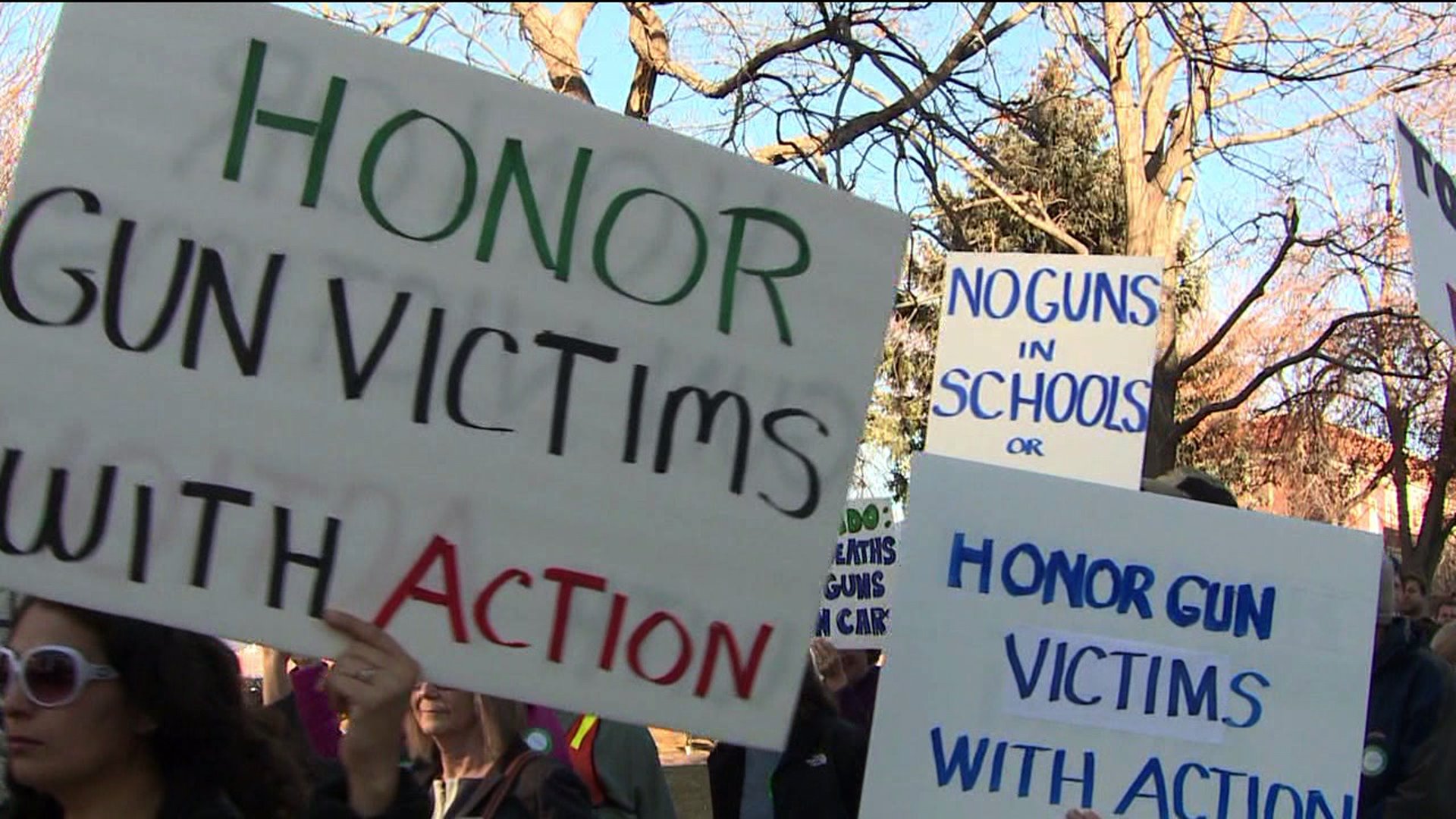 Anti-gun violence demonstration in downtown Denver