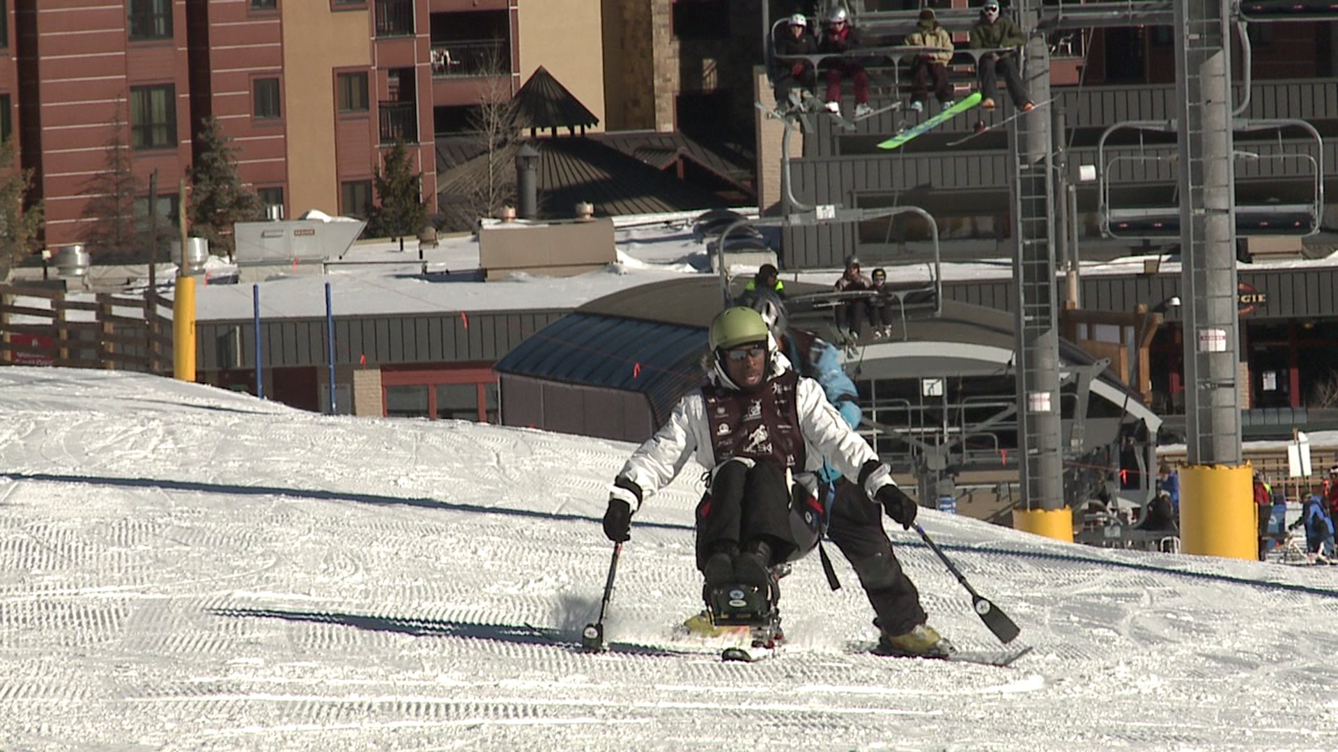 Disabled veterans skiing at Breckenridge