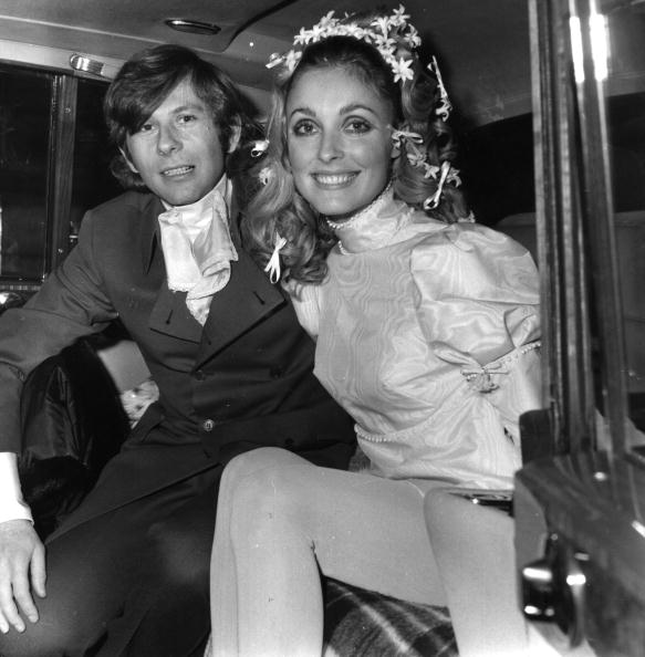 Polish film director Roman Polanski and American actress Sharon Tate (1943 - 1969) at their wedding. She was subsequently murdered by members of Charles Manson's pseudo-religious sect The Family. (Photo by Evening Standard/Getty Images)