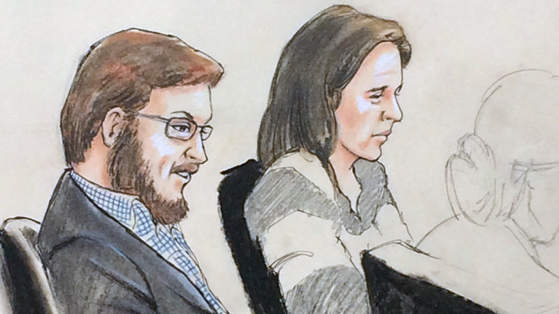 An artists sketch of James Holmes appearing in court on Jan. 20, 2015.