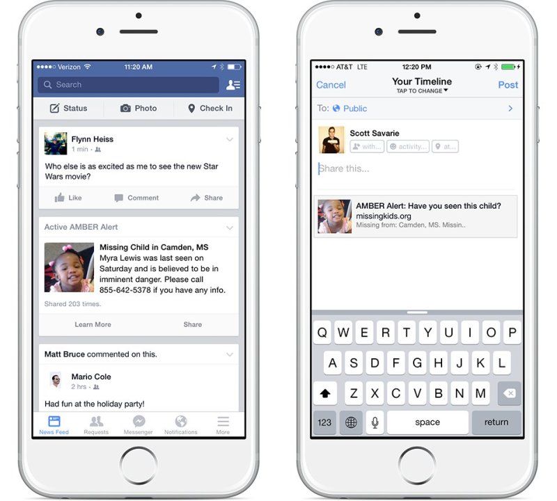 Facebook announced Tuesday, Jan. 13, 2015, that it will begin sending Amber Alerts in an effort to help find missing children. The social media site will work with the National Center for Missing and Exploted Children to issue the alerts to users within the search area.