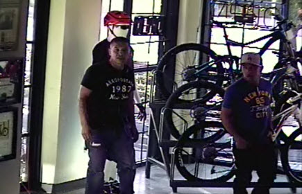 Suspect #4: Hispanic male with short dark hair, black "1987" t-shirt and blue jeans.