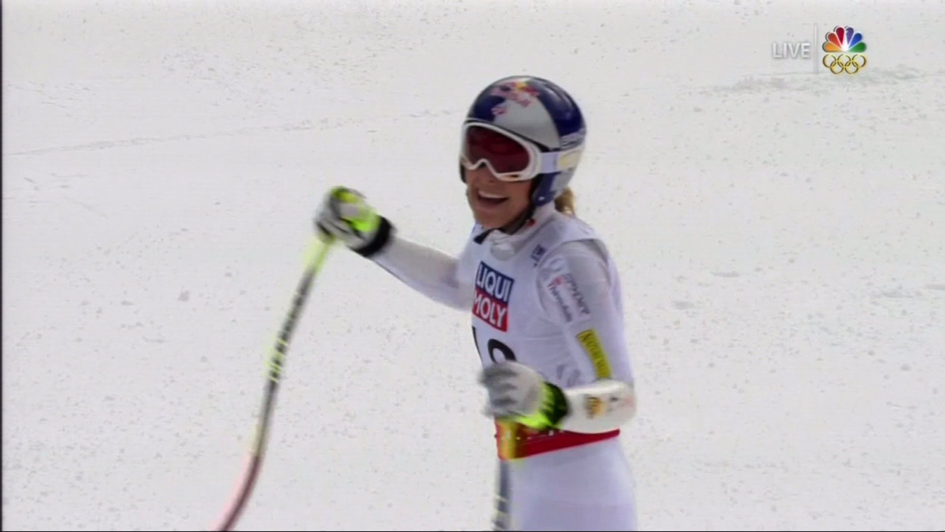 Lindsey Vonn after the super G