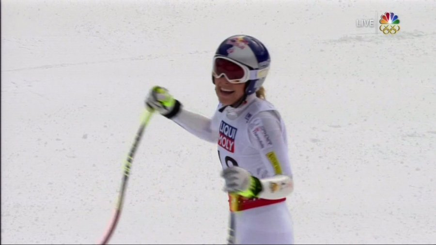 Lindsey Vonn after the super G