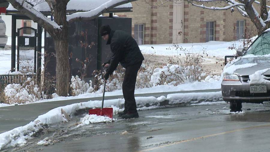 Snow shoveling in Denver