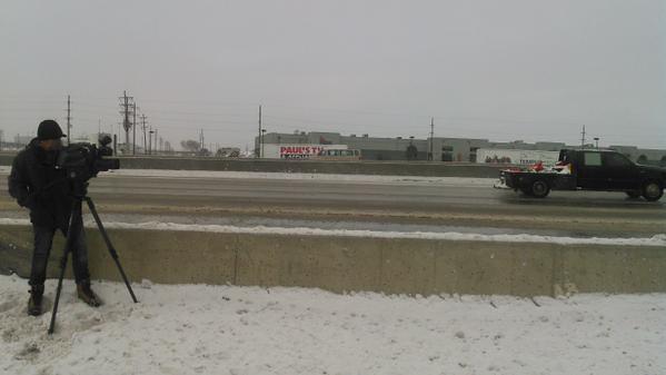 Covering Denver's winter storm. Feb. 22, 2015