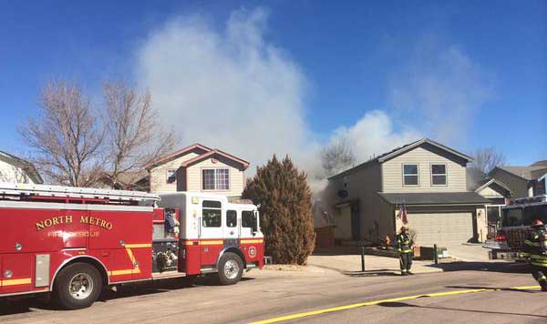 House fire in Adams County, Colo. Photo courtesy: North Metro Fire Rescue District