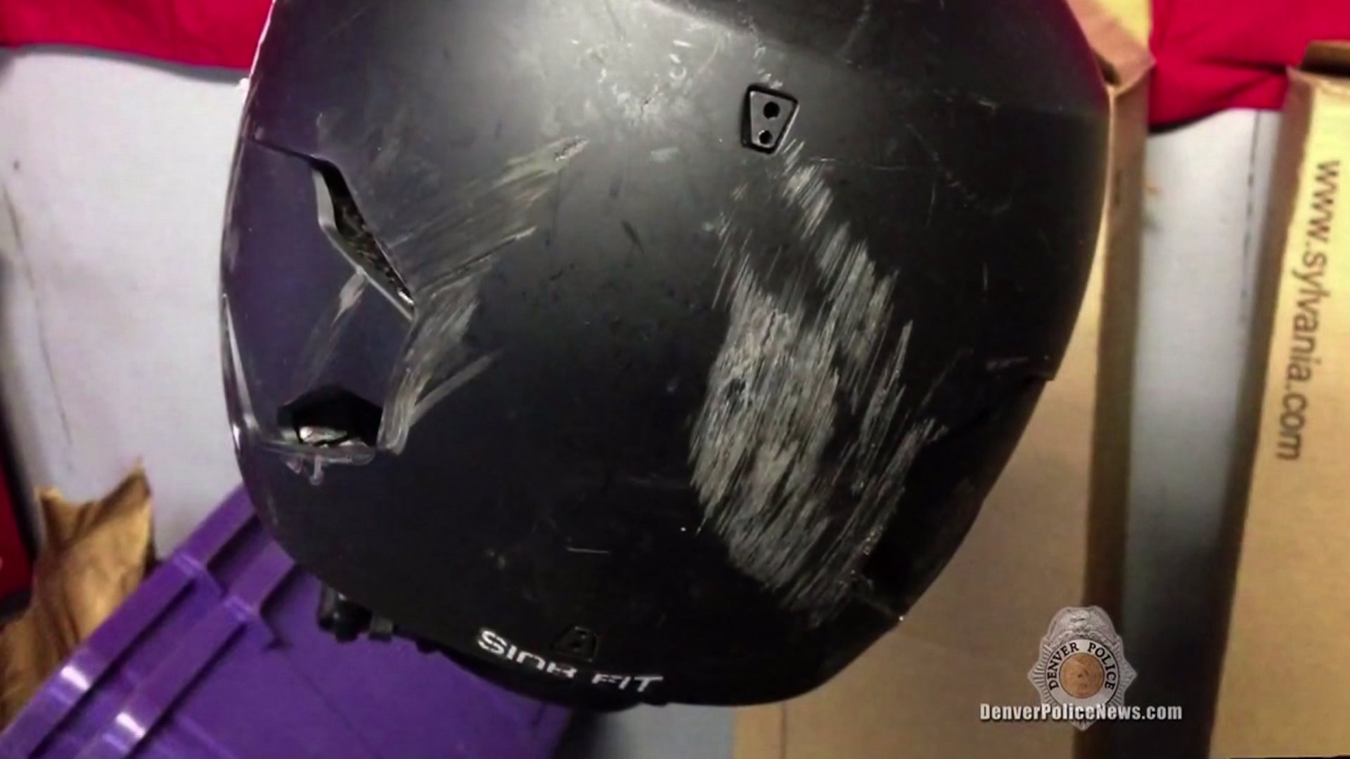 Officer John Adsit's helmet