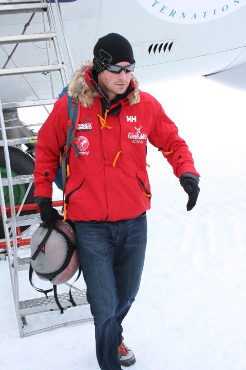 Prince Harry embarks with his team for Walking with the Wounded. These are images provided by the expedition organisers.