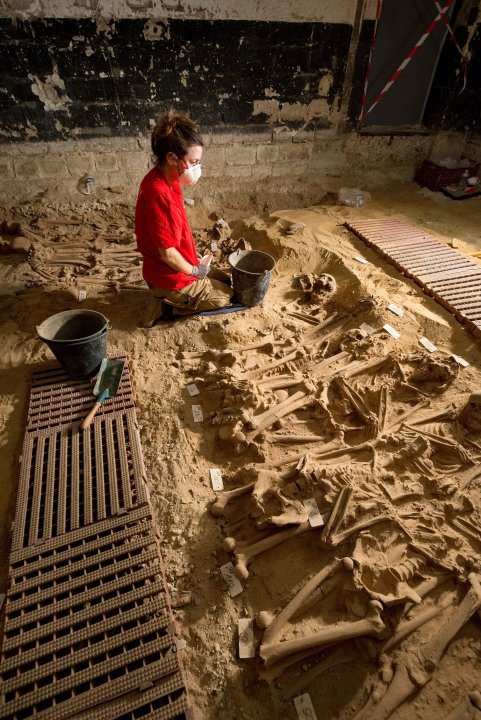 Workers digging underneath a Paris supermarket found as many as 200 skeletons. The skeletons were found as workers were doing renovations to the store in January, 2015. (Photo: CNN)