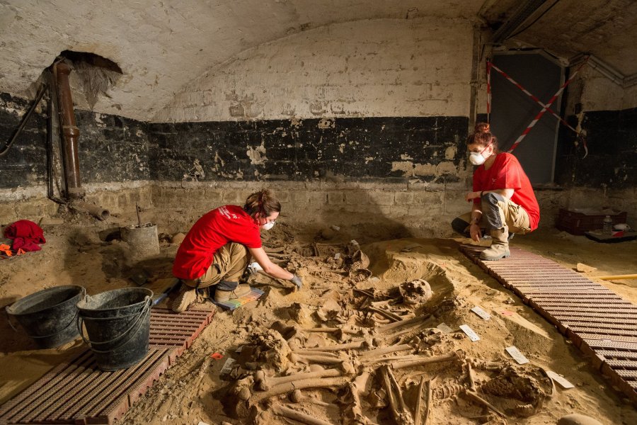 Workers digging underneath a Paris supermarket found as many as 200 skeletons. The skeletons were found as workers were doing renovations to the store in January, 2015. (Photo: CNN)