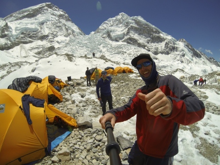 Jon Kedrowski at the basecamp.