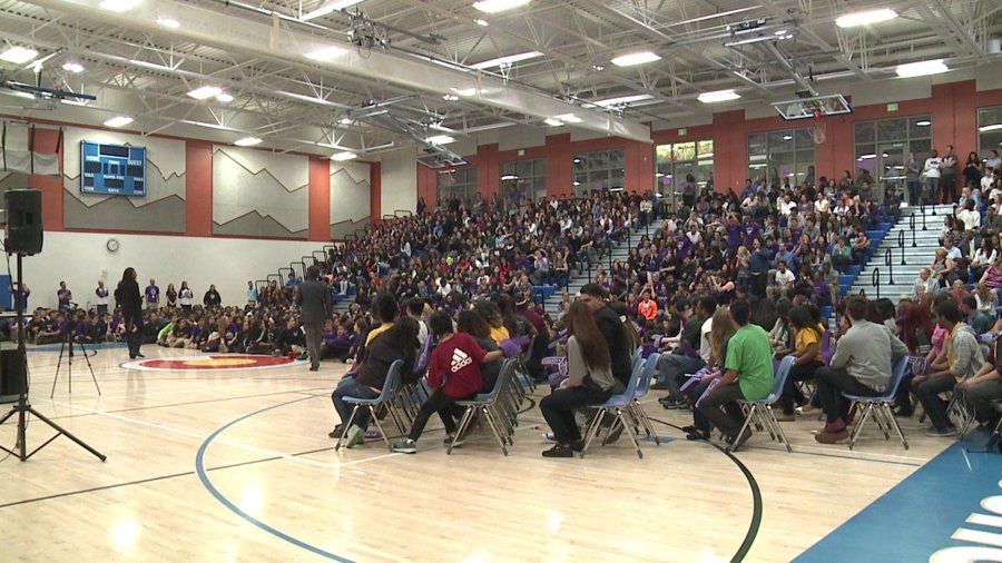 Green Valley Ranch HS college rally