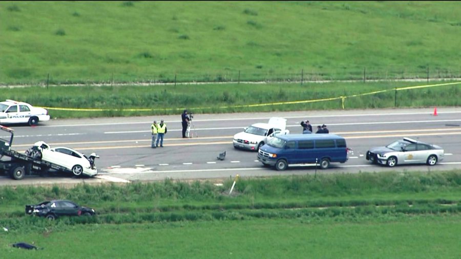 State Patrol cadet killed, 1 trooper injured in Longmont car chase and crash on May 23, 2015. (Photo: SkyFOX)