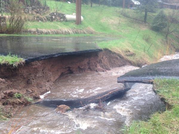 Many driveways washed out along South Turkey Creek Rd. (Photo: Inter-Canyon Fire Department)