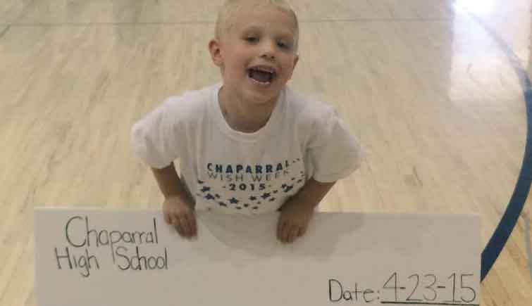 Corbin is going to Jedi Training Academy thanks to Make-A-Wish and Chaparral High School students