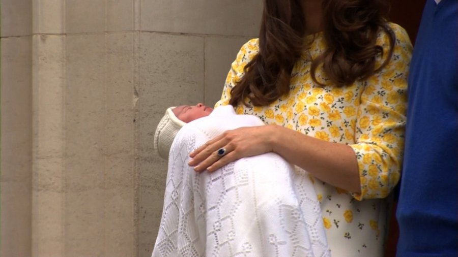 The Duchess of Cambridge -- the British royal also known as Catherine -- gave birth to her second child on May 2, 2015. The little girl came into the world at 8:34am Saturday. She made her first appearance later that afternoon on the steps of the Lindo Wing of St. Mary's Hospital in London.