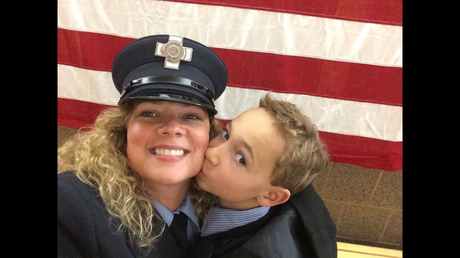 Moms share their everyday triumphs in parenting. "In 2014, I completed the Massachusetts Fire Academy for the city of Cambridge, in which I grew up. I am a 42-year-old divorced mother with custody of my son. My proudest moment was being able to have my son pin my badge on my uniform during the badge ceremony for the city." -- Stephanie Crayton, Cambridge, Massachusetts