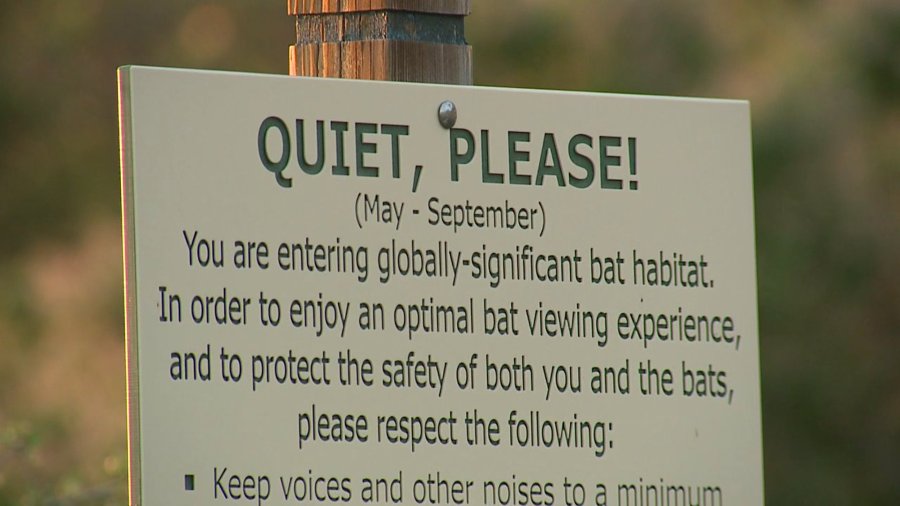 A sign outside the mine that warns others to let nature do the talking. (Photo: Anne Herbst)