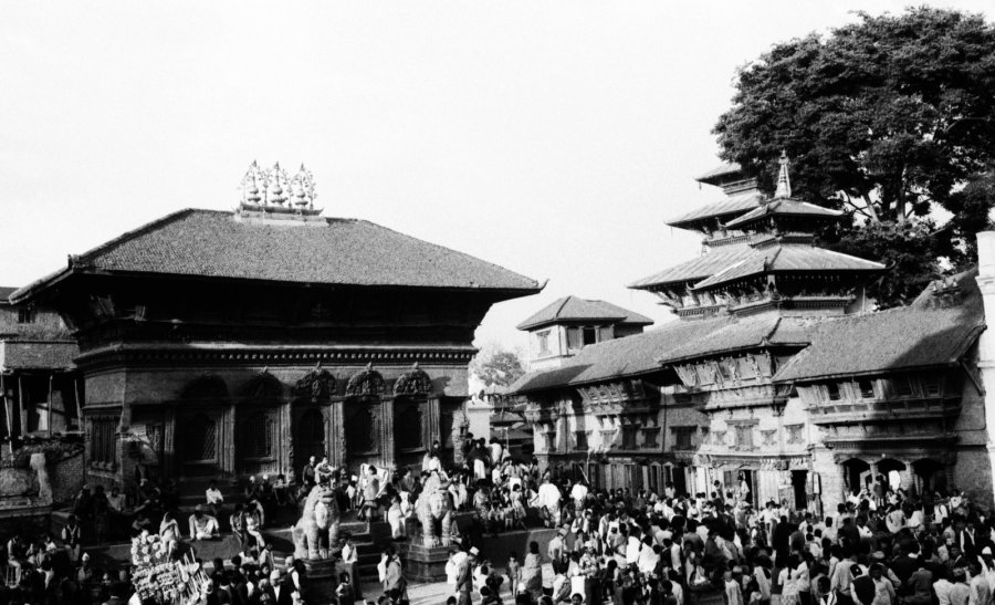 Kathmandu's brick-and-wood Shiva-Parvati Temple House in Durbar Square survived. (Photo: CNN)