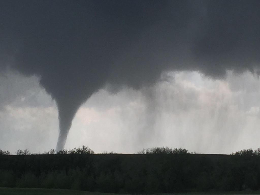 Tornado near Simla, Colo. in SE Elbert County. Photo credit: Ellie Stevens and Ryan Kushner