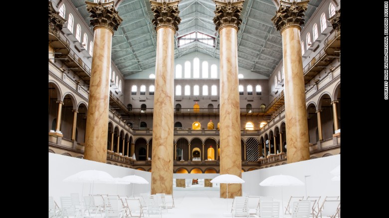 "The Beach" is an indoor installation at the National Building Museum. (Photo: CNN)