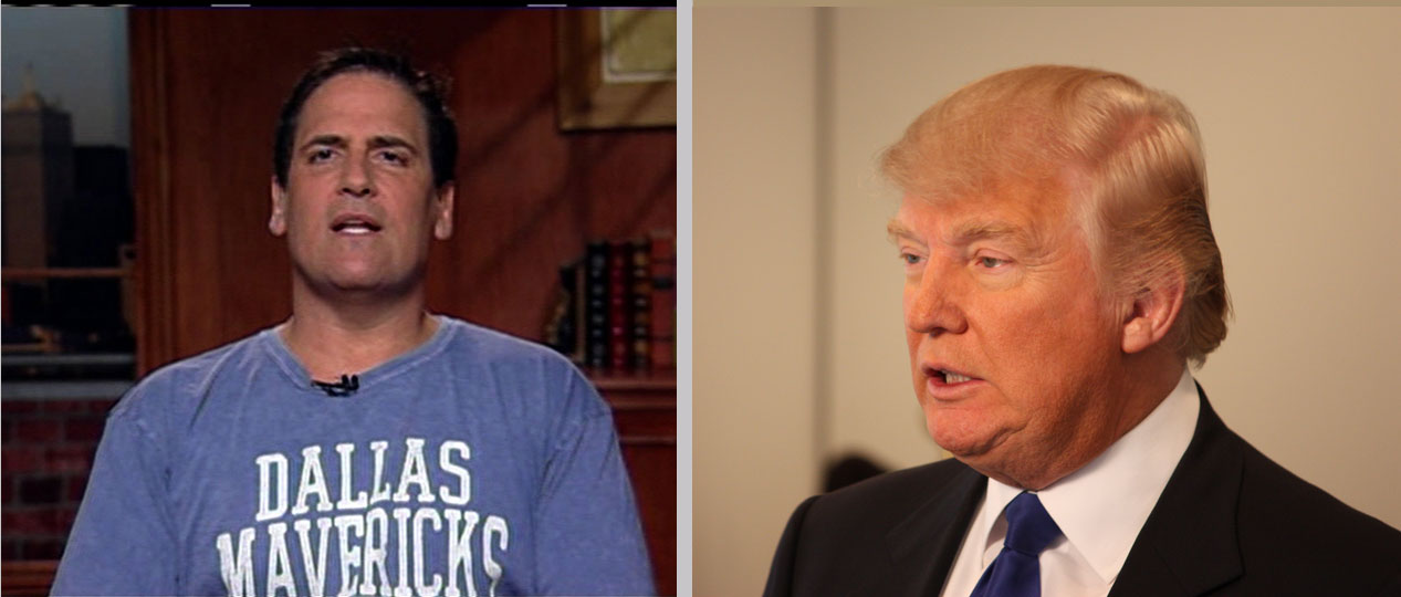 Donald Trump. Mark Cuban (Photos: CNN)