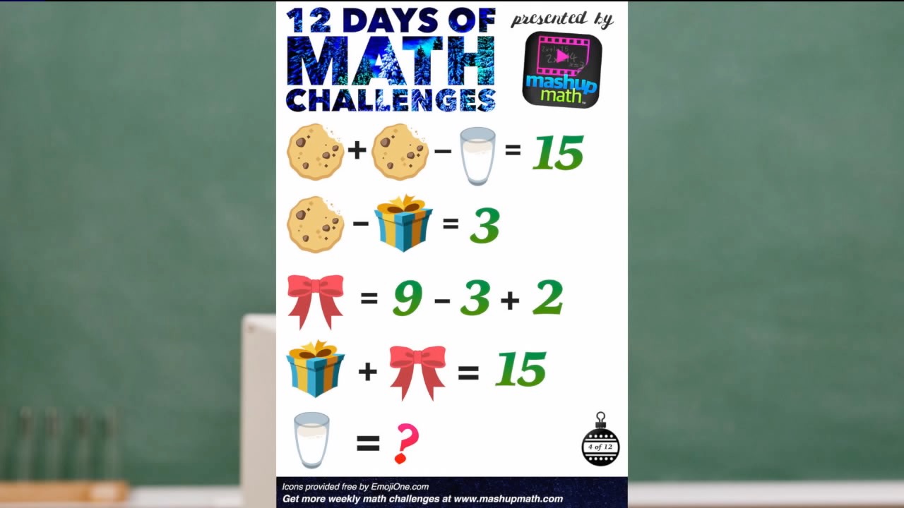 12 Days of Math Challenges