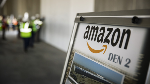 Signage for a new Amazon Fulfillment Center in Aurora