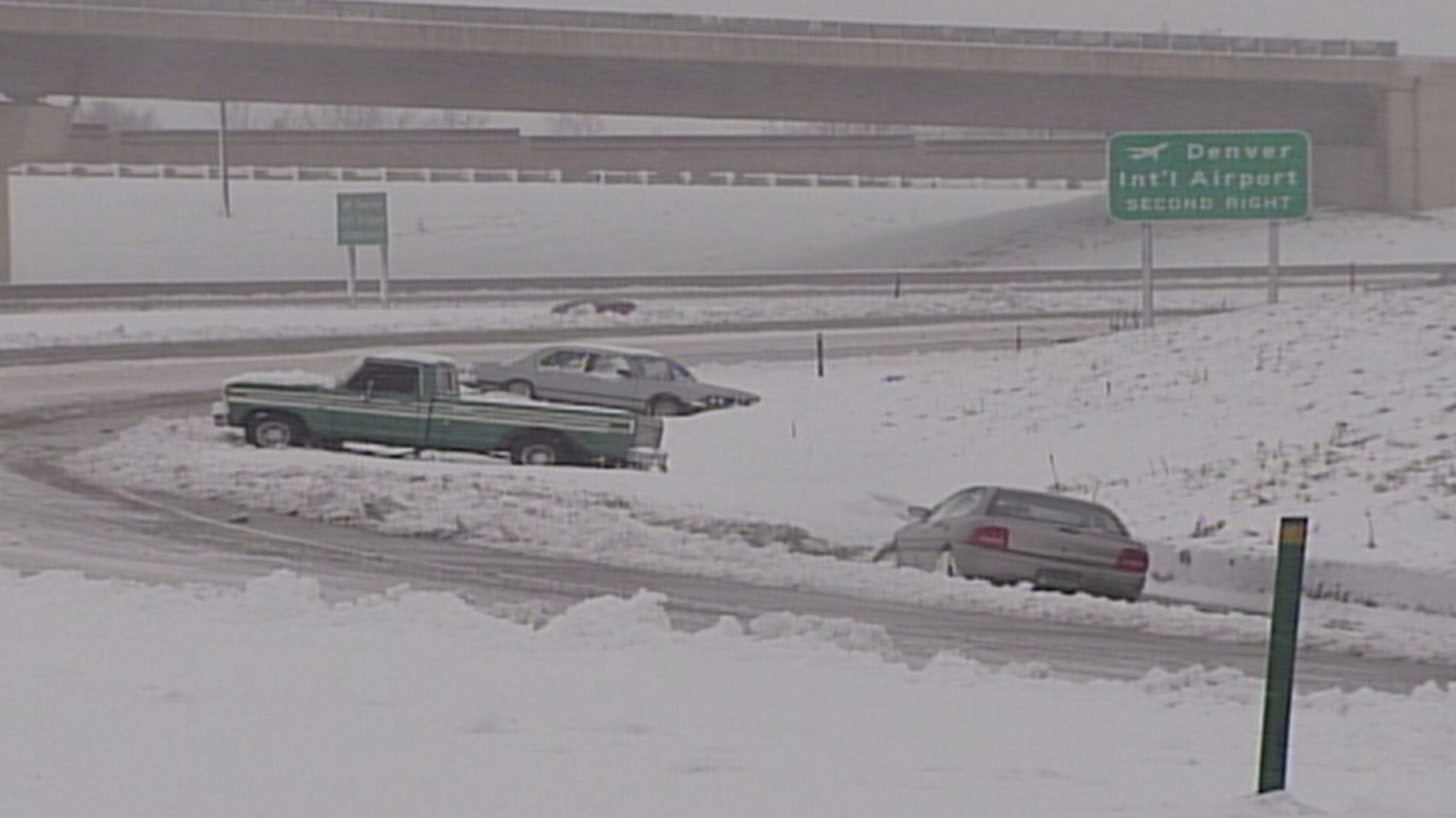 Scene from a blizzard on October 24 and 25 in 1997 that brought 14-30 inches to the Denver metro area.