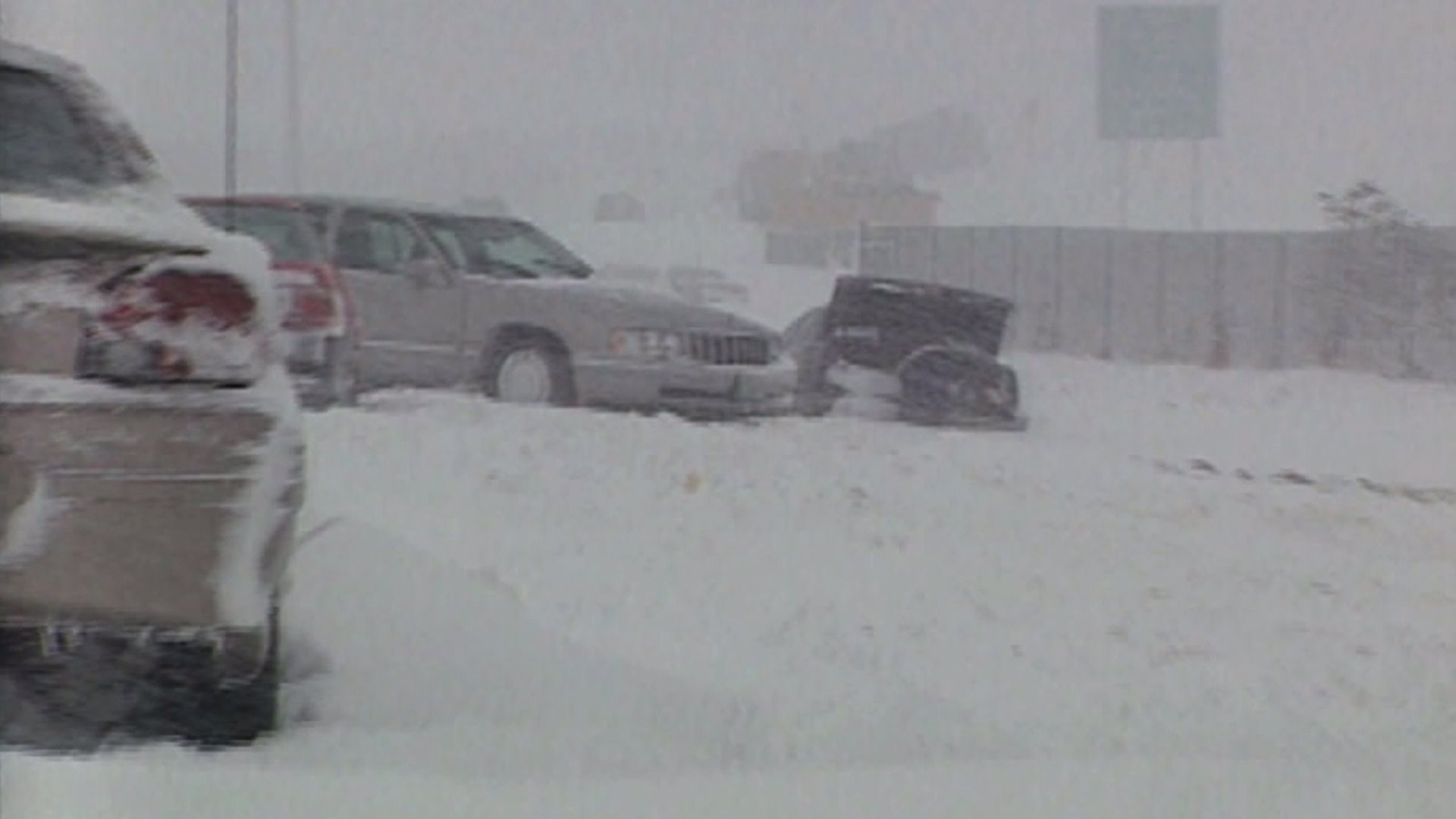 Scene from a blizzard on October 24 and 25 in 1997 that brought 14-30 inches to the Denver metro area.