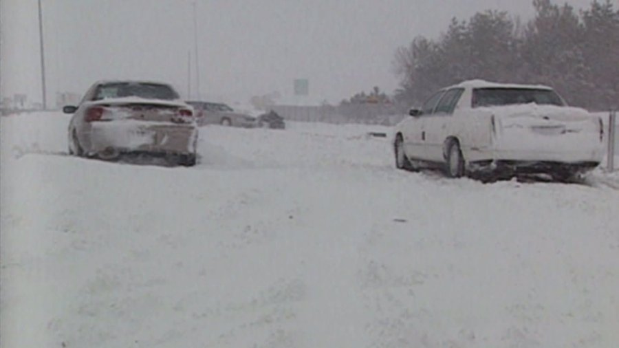 Scene from a blizzard on October 24 and 25 in 1997 that brought 14-30 inches to the Denver metro area.