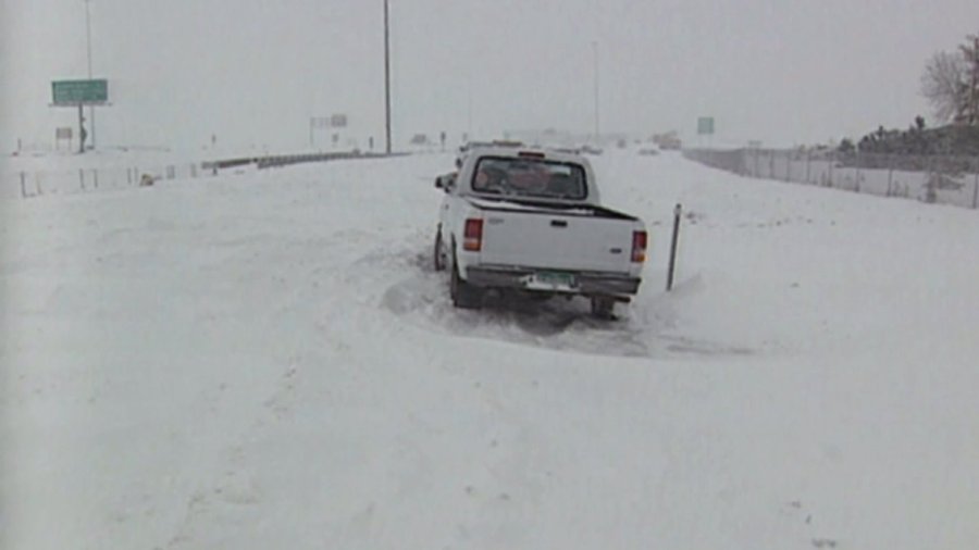 Scene from a blizzard on October 24 and 25 in 1997 that brought 14-30 inches to the Denver metro area.