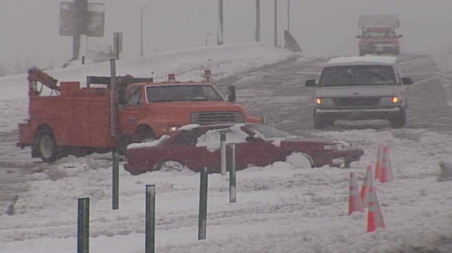 Scene from a blizzard on October 24 and 25 in 1997 that brought 14-30 inches to the Denver metro area.