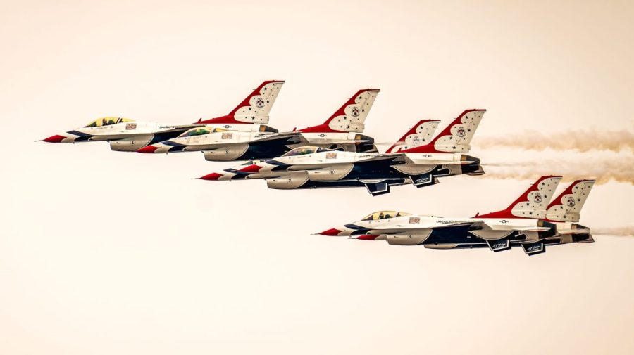 The U.S. Air Force Thunderbirds over Windsor, Colo. on April 18, 2020.